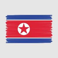 norr korea flagga vektor illustration