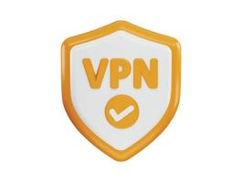 vpn Symbol 3d Rendern Vektor Illustration