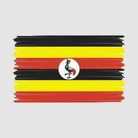 Uganda Flagge Vektor Illustration