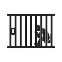 fängelse eller fängelse enkel ikon, illustration design mall. vektor