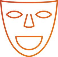 Theater Masken Symbol Stil vektor