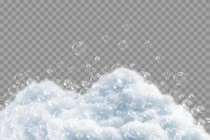 Bad Schaum isoliert auf transparent Hintergrund. Shampoo Luftblasen textur.funkelnd Shampoo und Bad Schaum Vektor Illustration.