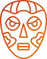 afrikanisch Maske Symbol Stil vektor