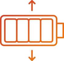 groß Batterie Symbol Stil vektor