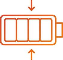 klein Batterie Symbol Stil vektor