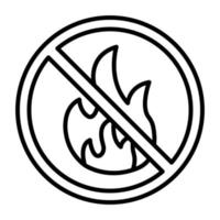 Nein Feuer Vektor Symbol