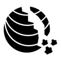 Planet zerstört Vektor Symbol