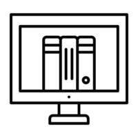 Vektorsymbol für Online-Bibliothek vektor