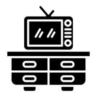 Fernseher Stand Vektor Symbol