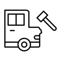 Auto Körper Reparatur Vektor Symbol