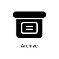 Archiv Vektor solide Symbole. einfach Lager Illustration Lager
