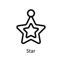 stjärna vektor översikt ikoner. enkel stock illustration stock