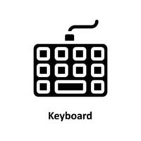 Tastatur Vektor solide Symbole. einfach Lager Illustration Lager