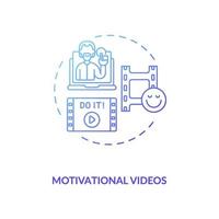 Motivationsvideos Konzeptsymbol vektor