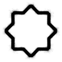 islamisch Rahmen gezeichnet mit schwarz sprühen Farbe vektor