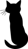 Symbol für schwarze Katze vektor