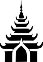 schwarz Tempel Symbol vektor