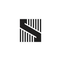 Brief s Streifen Platz geometrisch Logo Vektor