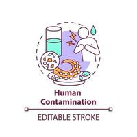 Symbol für menschliches Kontaminationskonzept vektor
