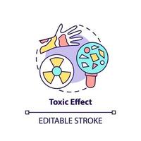 Symbol für das Konzept der toxischen Wirkung vektor