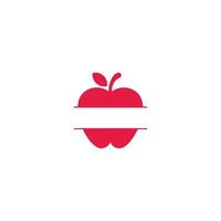 rot Apfel Obst Text Vorlage Etikett Logo Vektor