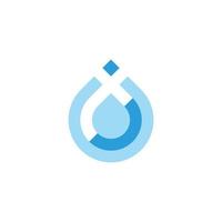 geometrisch bunt Blau Wasser Symbol Logo Vektor