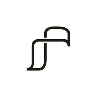 Briefe r Unendlichkeit linear Kurven geometrisch einfach Logo Vektor