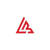 abstrakt Brief lm Dreieck geometrisch Linie Logo Vektor