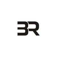 Brief br einfach sauber geometrisch Logo Vektor