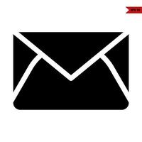 Mail-Glyphe-Symbol vektor