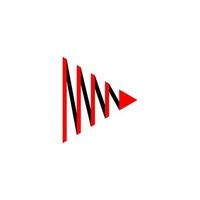 Dreieck Band Pfeil Schatten Logo Design Logo Vektor