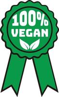 logotyp bricka 100 procent vegan natur bild vektor illustrationer