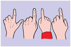 Punkt Finger Symbol Vektor Abbildungen