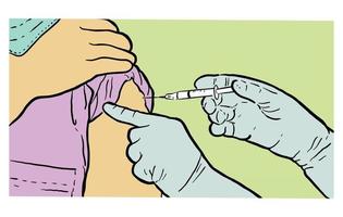 Impfstoff Injektion Vektor Bild Abbildungen