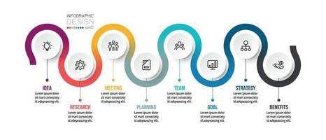 Infografik-Vorlage für das Zeitdiagrammgeschäft. vektor