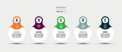 Infografik Geschäftsvorlage mit Schritt oder Option Design. vektor