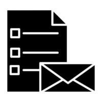 Email aufführen Symbol Stil vektor