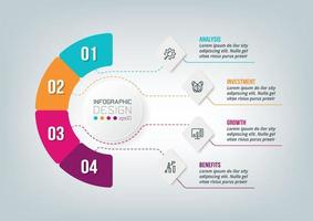 Infografik-Vorlage für Geschäfts- oder Marketingdiagramme. vektor