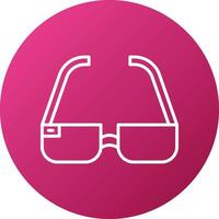 3D-Brille-Icon-Stil vektor