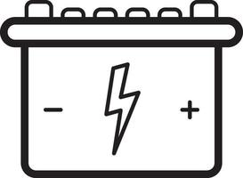 Liniensymbol für Batterie vektor