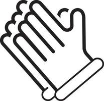 Liniensymbol für Handschuhe vektor