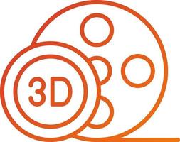 3D-Film-Icon-Stil vektor