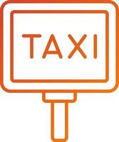 Taxi-Signal-Symbol-Stil vektor