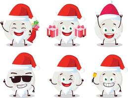 Santa claus Emoticons mit Teller wütend Ausdruck Karikatur Charakter vektor