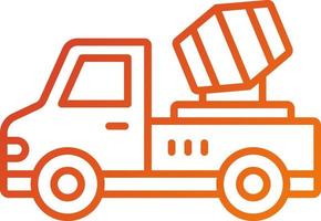 Betonmischer-LKW-Icon-Stil vektor