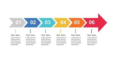 företag infographics design mall med 6 alternativ eller steg. vektor