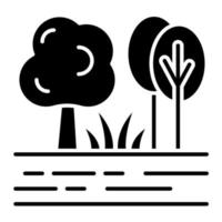 Urwald Landschaft Vektor Symbol