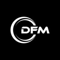 dfm Brief Logo Design im Illustration. Vektor Logo, Kalligraphie Designs zum Logo, Poster, Einladung, usw.