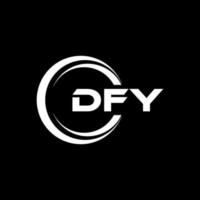 dfy brev logotyp design i illustration. vektor logotyp, kalligrafi mönster för logotyp, affisch, inbjudan, etc.