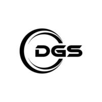 dgs brev logotyp design i illustration. vektor logotyp, kalligrafi mönster för logotyp, affisch, inbjudan, etc.